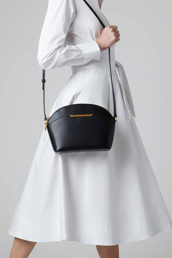 j by jasper conran Darcey Leather Dome Cross Body Bag Black