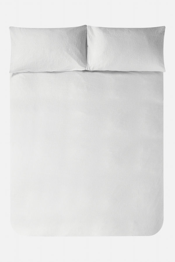J By Jasper Conran Double Weave Duvet Cover Set White Fabric