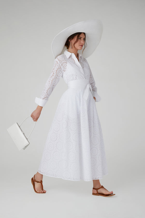 j by jasper conran Felicia Broderie Maxi Skirt White