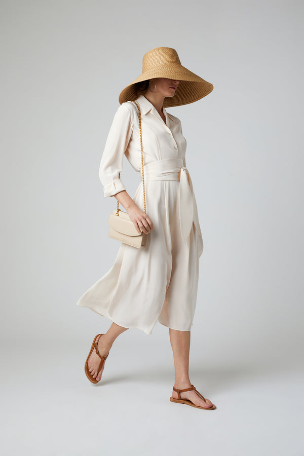 J By Jasper Conran Francine Leather Chain Clutch Black