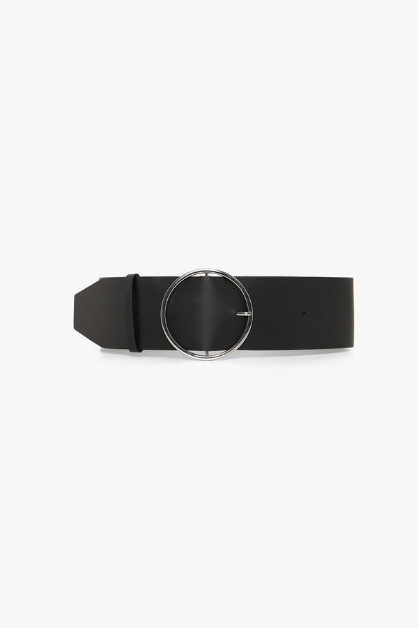 J By Jasper Conran Francine Wide Leather Belt Black