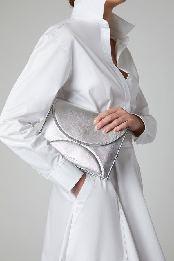 j by jasper conran Gabriella Leather Clutch Bag Black