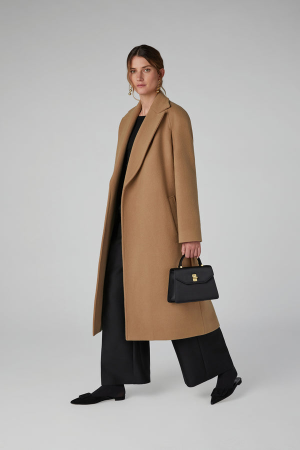 j by jasper conran Geraldine Wool Blend Long Coat Camel