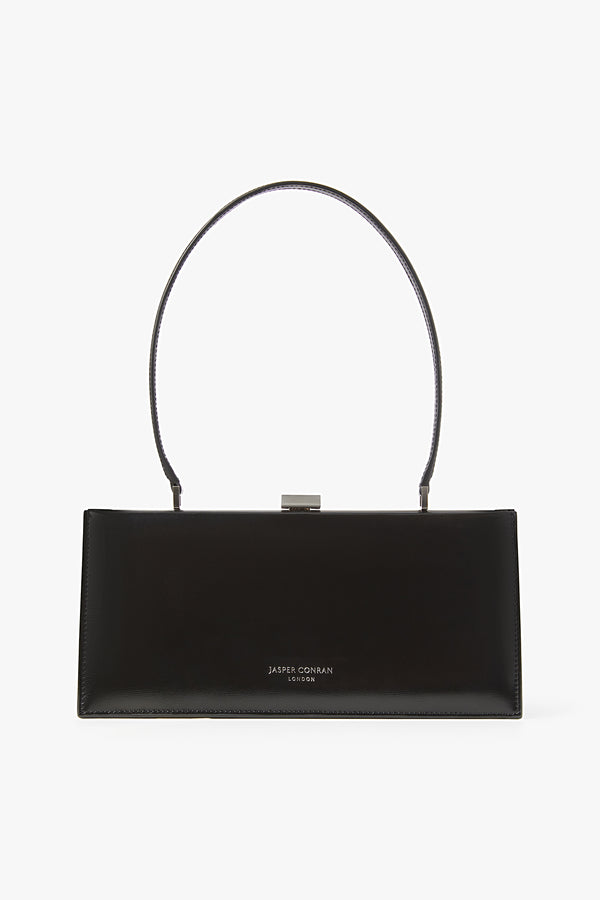 J By Jasper Conran Gracie Small A-Frame Shoulder Bag Black