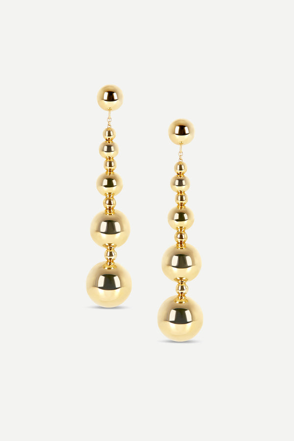j by jasper conran Gwendolyn Long Ball Earrings Gold