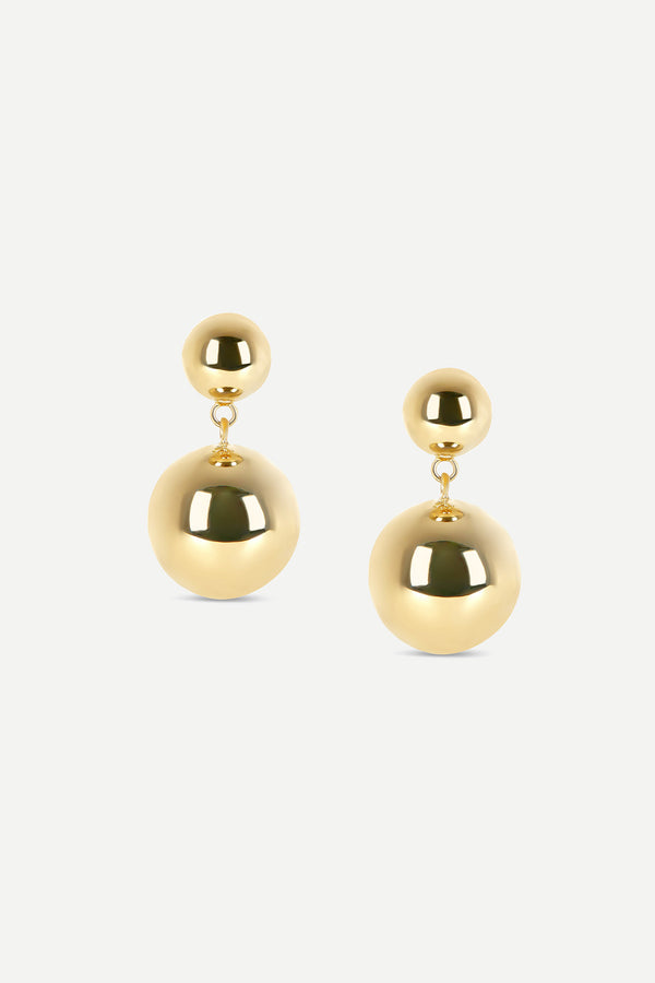 j by jasper conran Gwendolyn Short Ball Earrings Gold