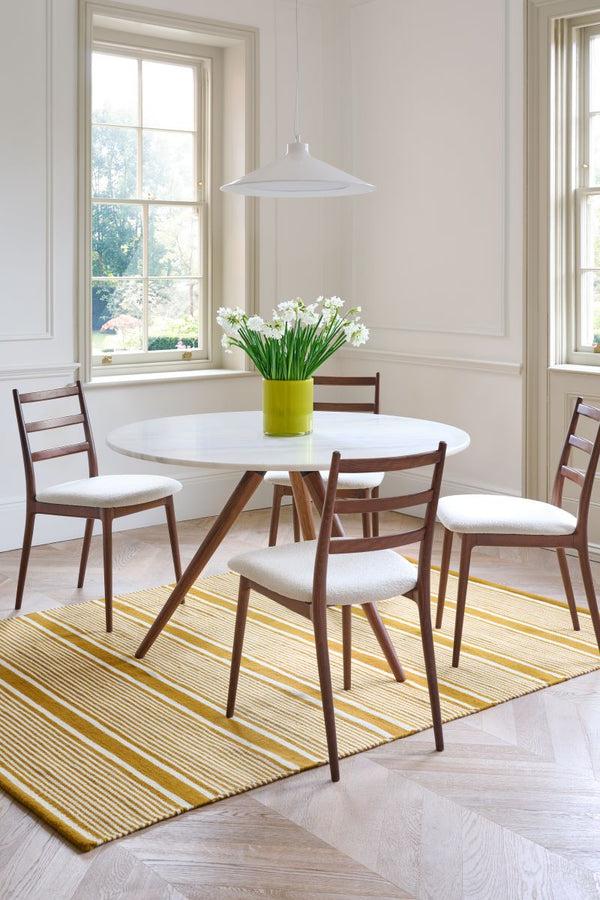 j by jasper conran Highbury Round Marble Dining Table White