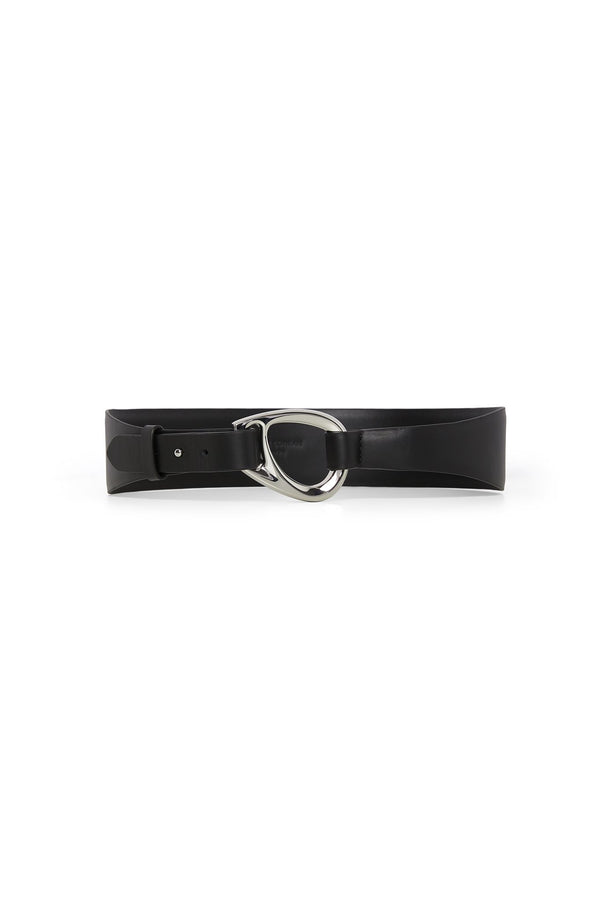 J By Jasper Conran Bee Leather Belt Black