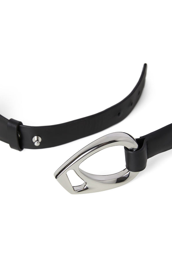 J By Jasper Conran Bee Leather Belt Black