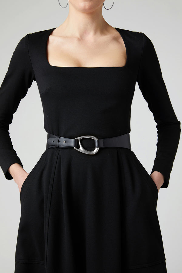 j by jasper conran Bee Leather Belt Black