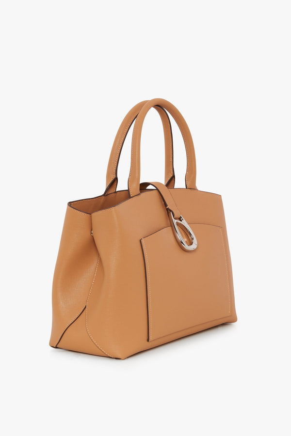 J By Jasper Conran Bee Leather Tote Camel Bee