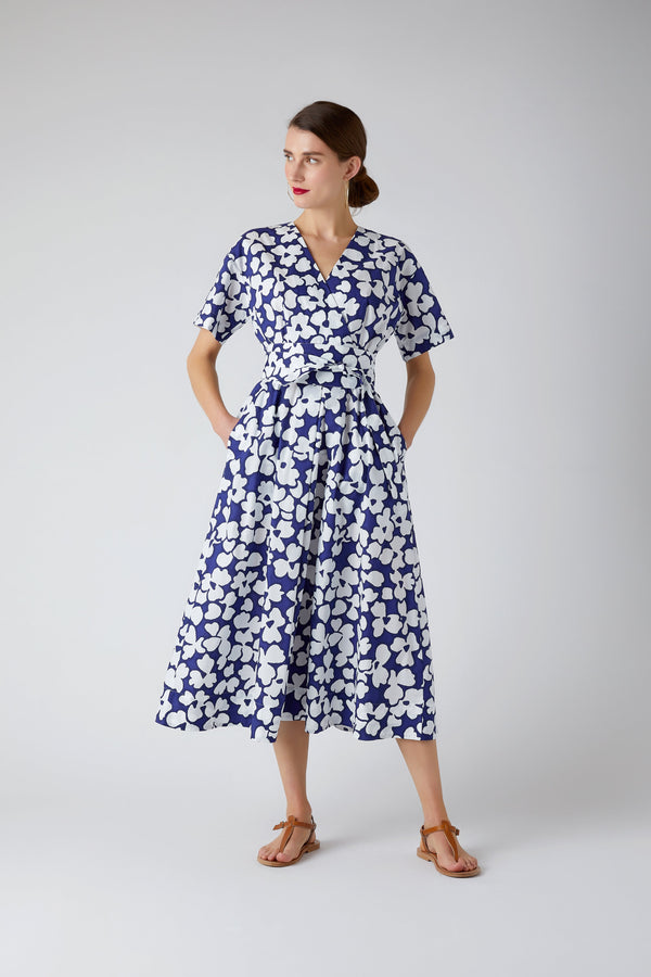 J By Jasper Conran Betty Cotton Wrap Dress Choc