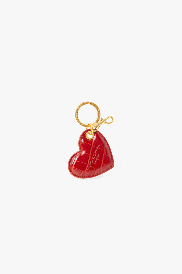 j by jasper conran Celia Leather Croc Keyring Red