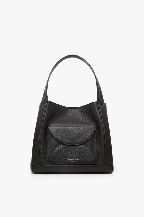 J By Jasper Conran Darcey Leather Hobo Bag Black