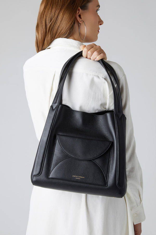 j by jasper conran Darcey Leather Hobo Bag Black