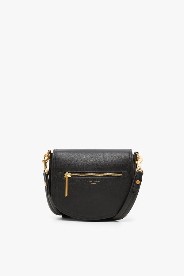 j by jasper conran Darcey Leather Saddle Bag Black