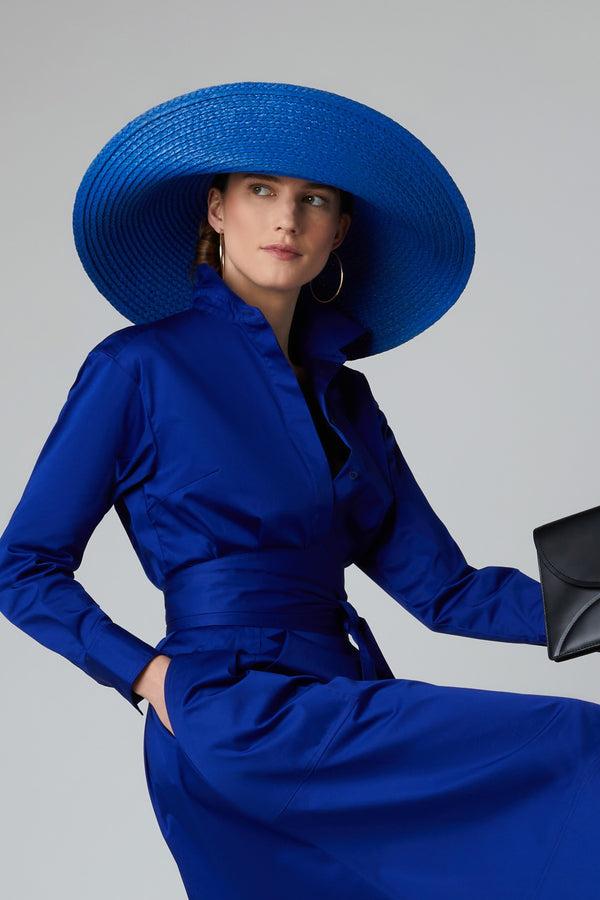 J By Jasper Conran Faith Wide Brim Hat Blue
