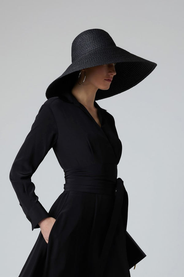 J By Jasper Conran Filippa Wide Brim Straw Hat Red