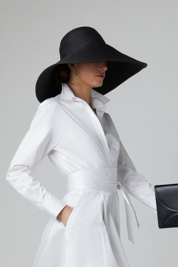 J By Jasper Conran Filippa Wide Brim Straw Hat Red