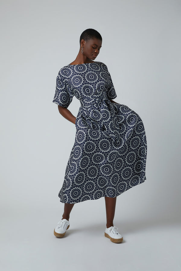 J By Jasper Conran Flora A-line Silk Dress Green