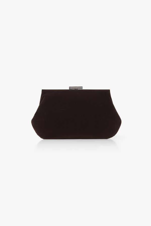 j by jasper conran Gaby Velvet Clutch Black