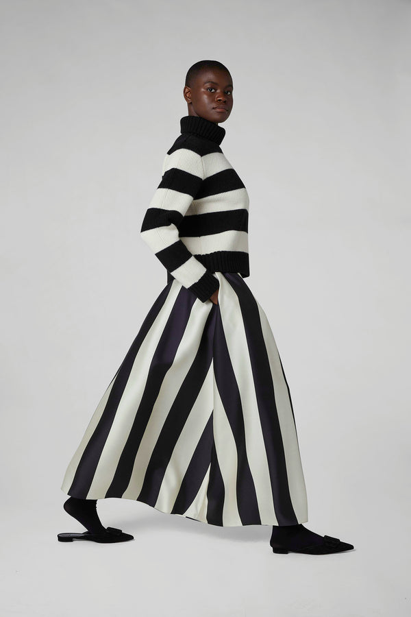 J By Jasper Conran Gemma Chunky Roll Neck Stripe