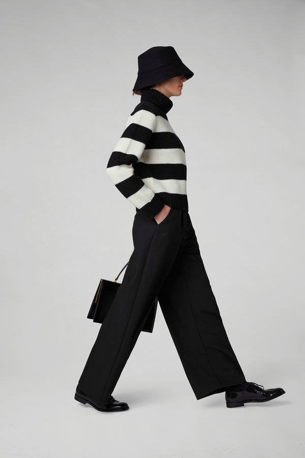 J By Jasper Conran Gemma Chunky Roll Neck Stripe