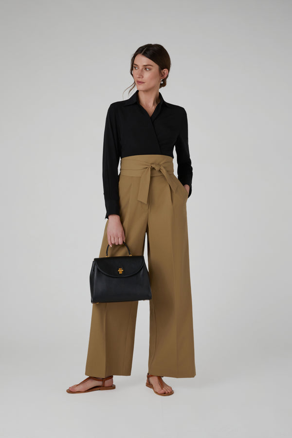 J By Jasper Conran Genevieve Silk Wrap Shirt Black