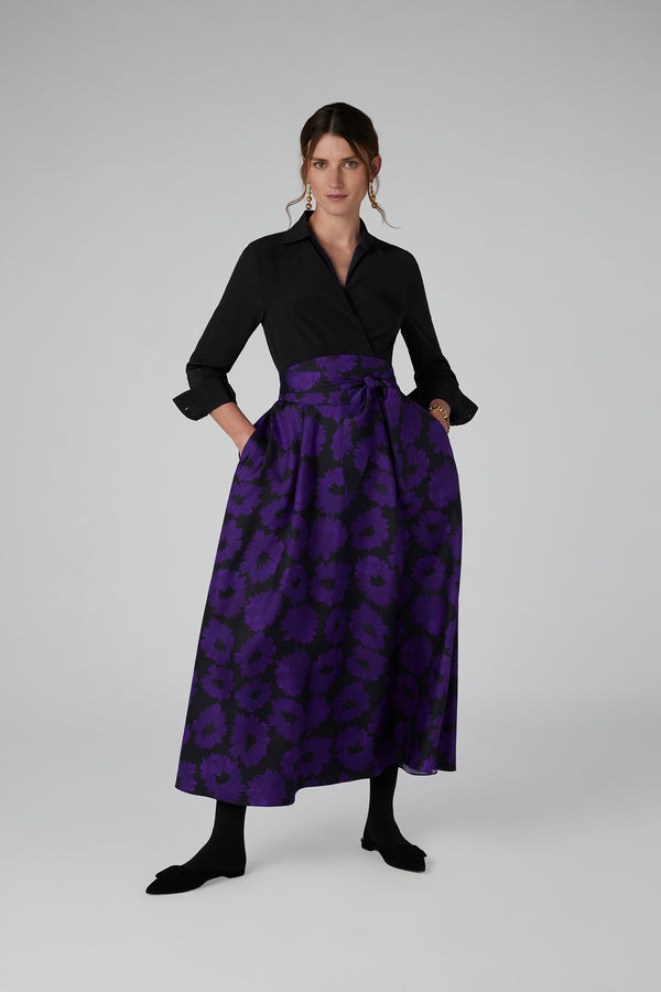 j by jasper conran Genevieve Silk Wrap Shirt Black