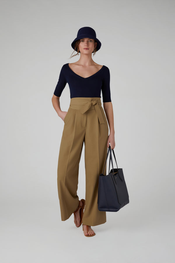 J By Jasper Conran Georgia Wide Leg Trouser Camel