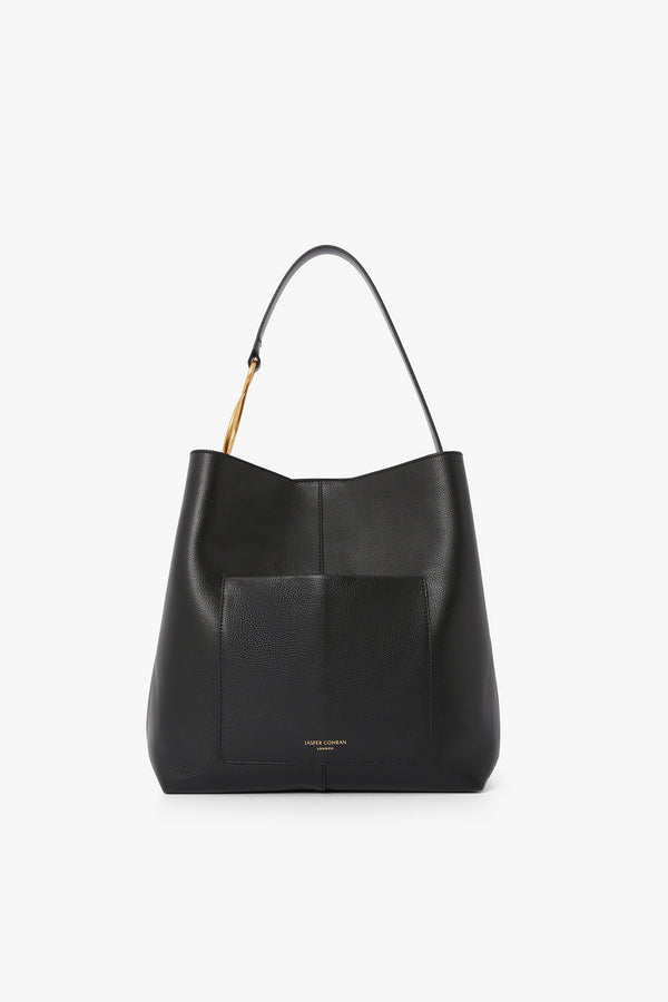 j by jasper conran Gigi Leather Hobo Bag Black