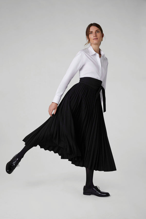 J By Jasper Conran Giselle Pleated Skirt Black