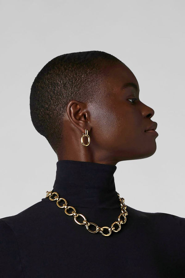 J By Jasper Conran Gwyneth Chain Earrings Gold