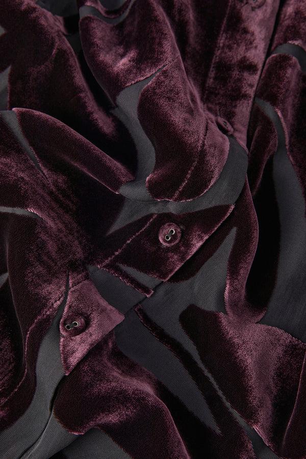 J By Jasper Conran Idalia Velvet Devoré Shirt Pink