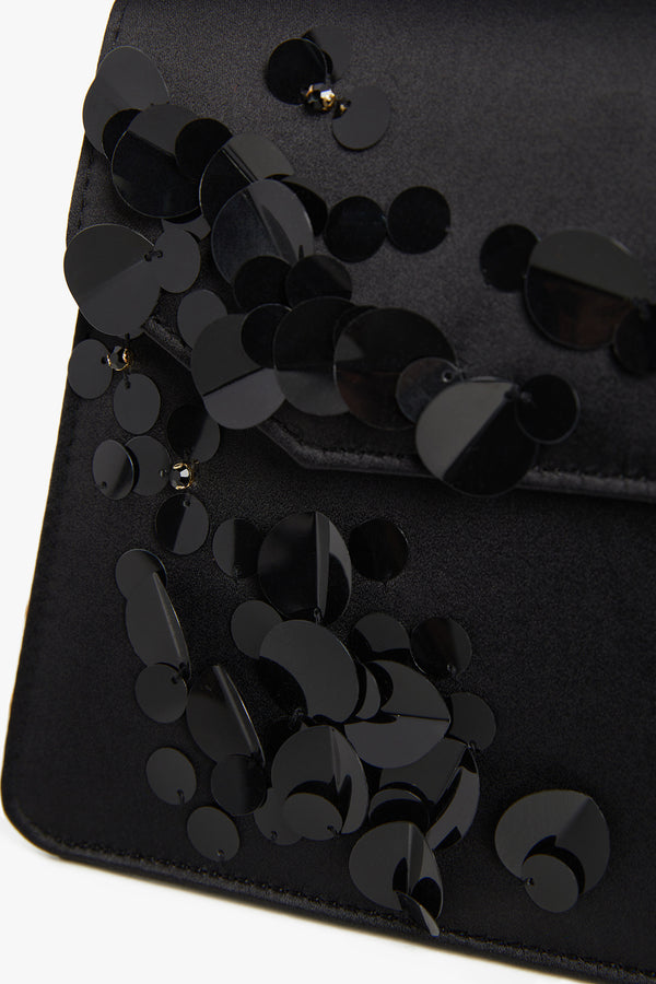 J By Jasper Conran Laura Sequin Top Handle Bag Black