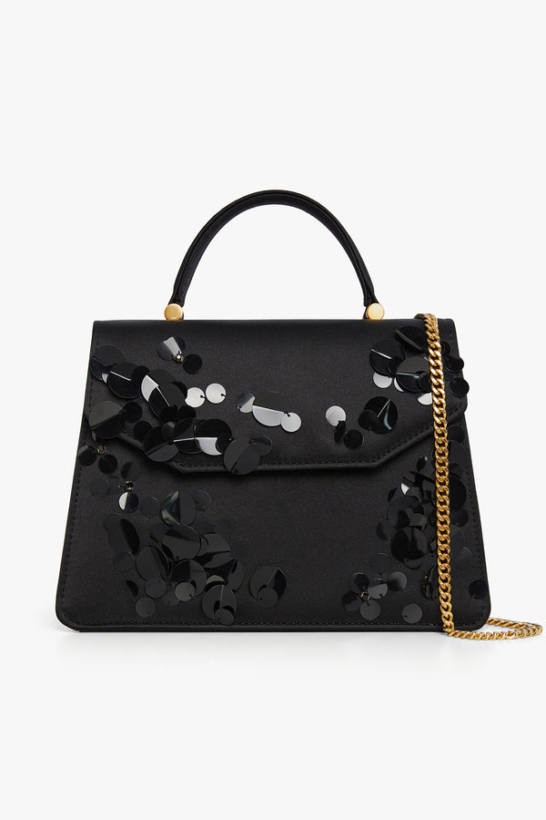J By Jasper Conran Laura Sequin Top Handle Bag Black