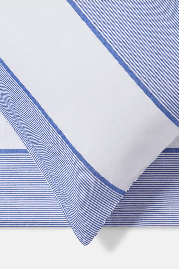 J By Jasper Conran Pinstripe Jacquard Duvet Set Blue Woven Pinstripe