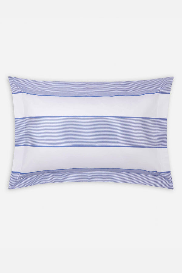J By Jasper Conran Pinstripe Jacquard Oxford Pillow Case Blue Woven Pinstripe