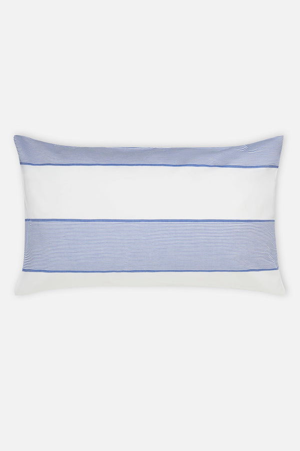 J By Jasper Conran Pinstripe Jacquard Oxford Pillow Case Blue Woven Pinstripe