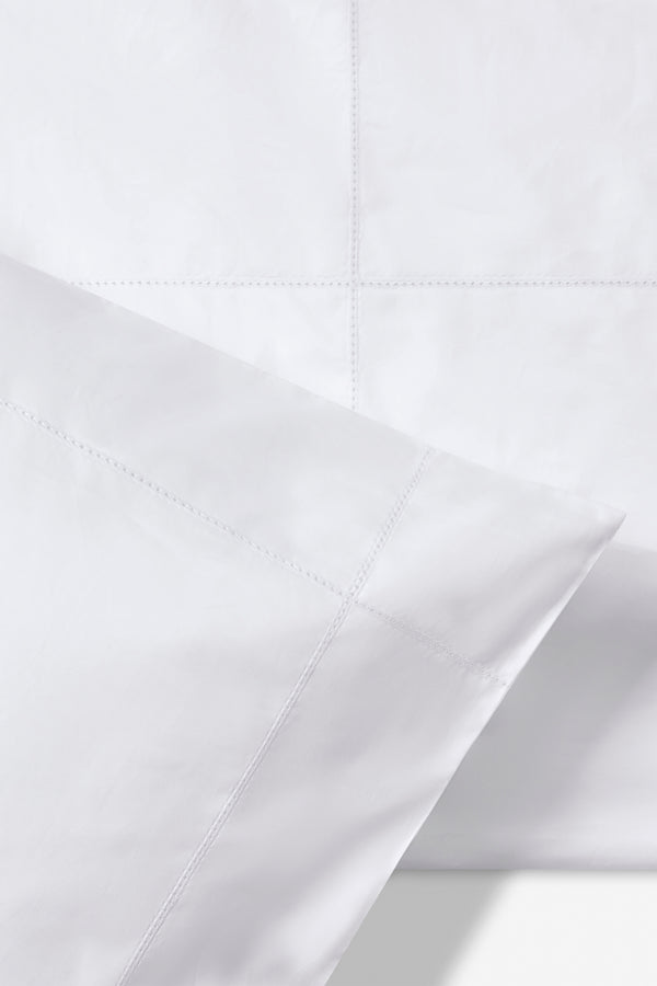 J By Jasper Conran Supima 500 Thread Count Satin Duvet Cover White Fabric