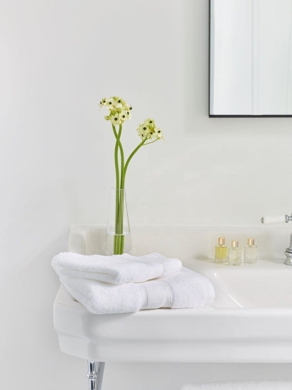 J By Jasper Conran Zero Twist Cotton Lightweight Soft Fast Drying Towels White