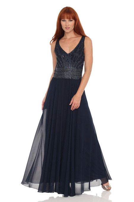 J Kara Embellished Dress & Jacket Navy