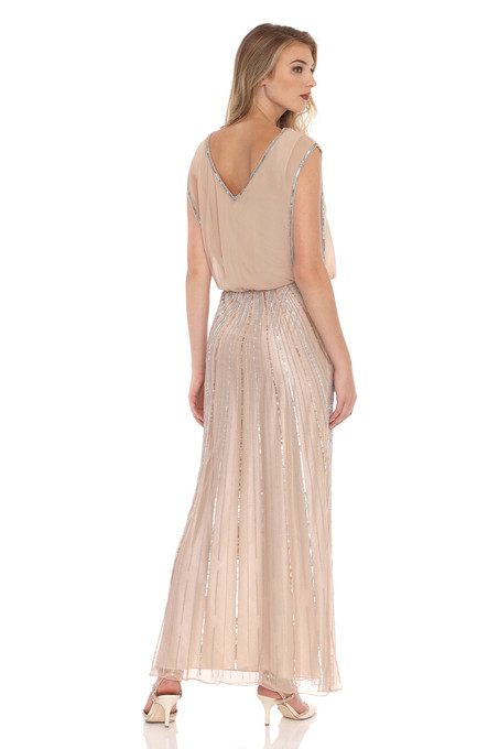 J Kara Embellished Starburst Dress Blush
