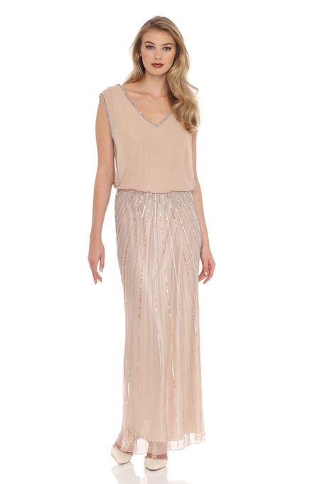J Kara Embellished Starburst Dress Blush