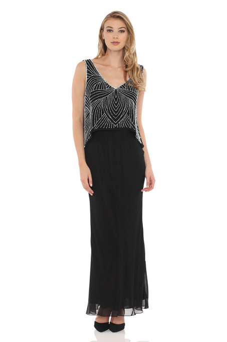 j kara V-Neck Popover Blouse dress Black