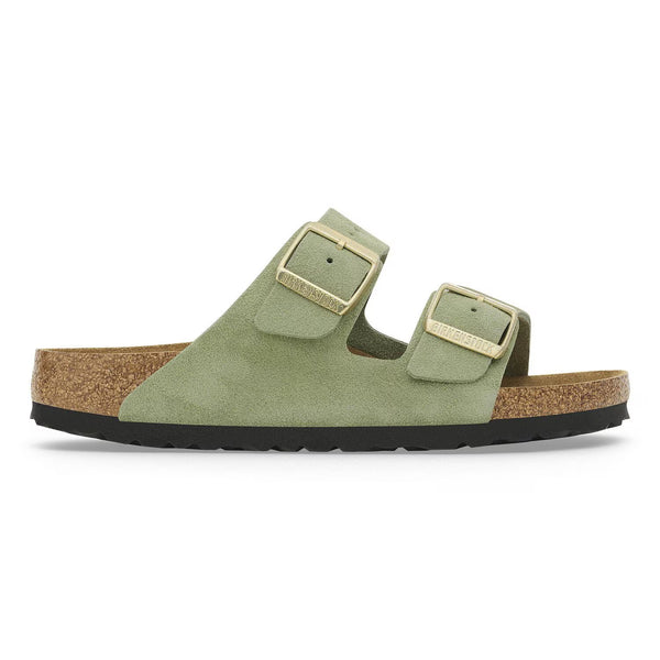 J Shoes Birkenstock - Arizona Suede Soft Footbed - Green Tea