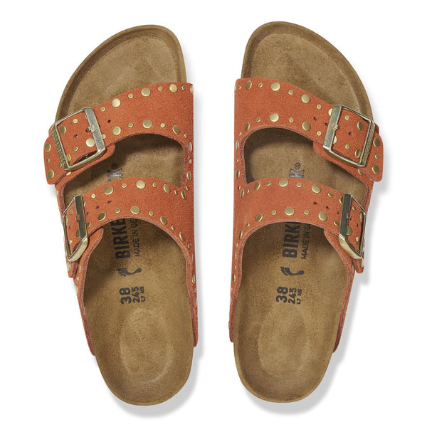 J Shoes Birkenstock - Arizona Rivet Suede - Dark Rust