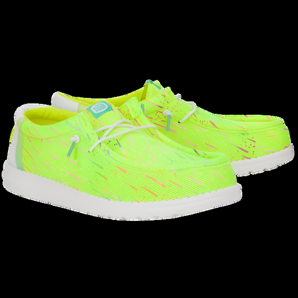 J Shoes Dude - Wally Party Mesh - Lime Punch