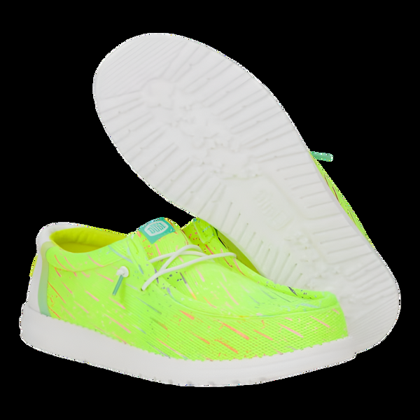 J Shoes Dude - Wally Party Mesh - Lime Punch