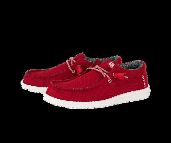 J Shoes Dude - Wally Sport Mesh - Dark Red
